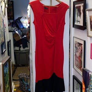 Sexy Red and black fitted dress sleeveless M